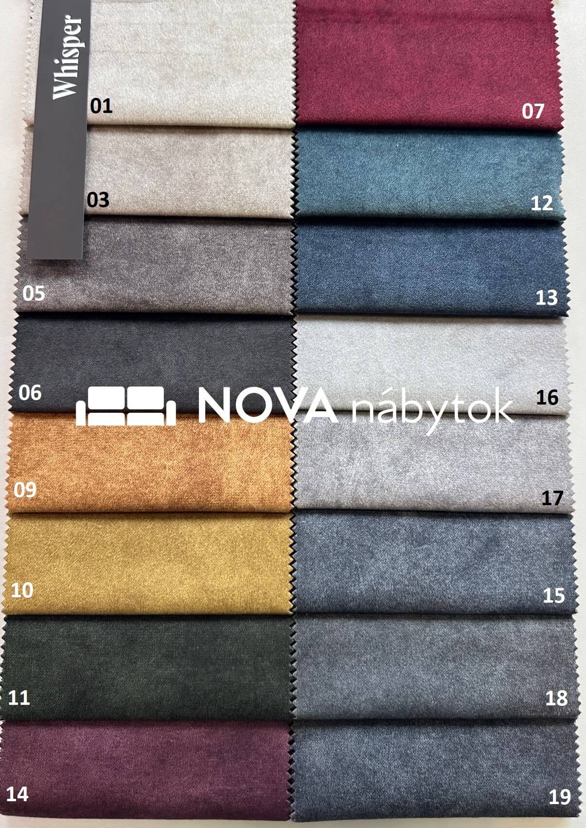 Whisper potahová látka Nábytek NOVA